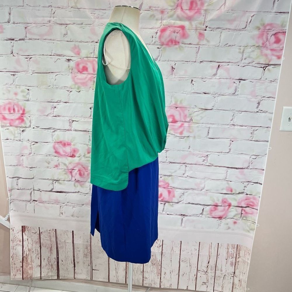 š„5 for $25 saleš„ Calvin Klein Drape Floating Top ColorāBlock Overlay Dress - Picture 3 of 8